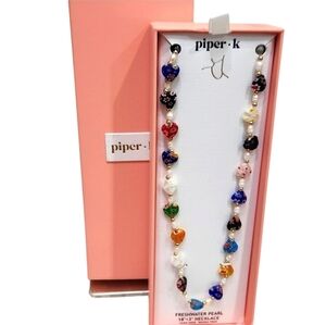 🔹️Piper K🔹️ Freshwater Pearl & Glass 18" Bead Necklace